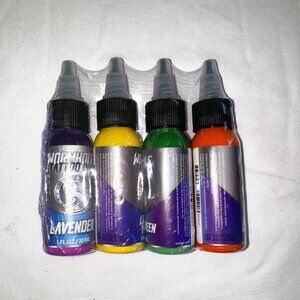 WormholePro Tattoo Ink Set 4-Pack 1 fl oz Bottles Profession Pigment Color-AC118
